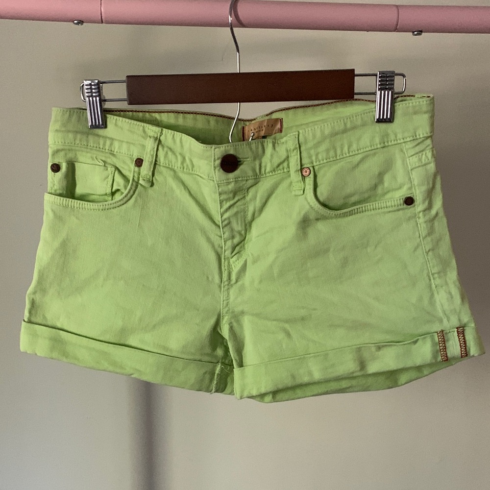 Sanctuary Lime Green Jean Shorts
